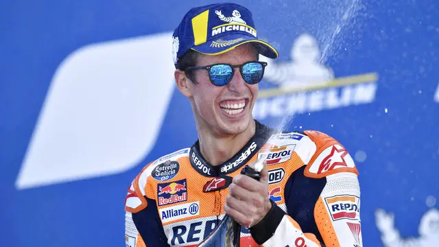 Alex Rins Juara, Alex Marquez Tampil Mengesankan di MotoGP Aragon