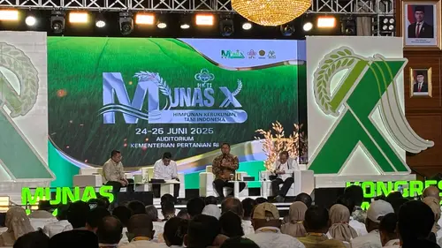 Sarasehan Musyawarah Nasional X HKTI dan Kongres Tani Indonesia, di Kementerian Pertanian. (Foto: Liputan6.com/Tira Santia)