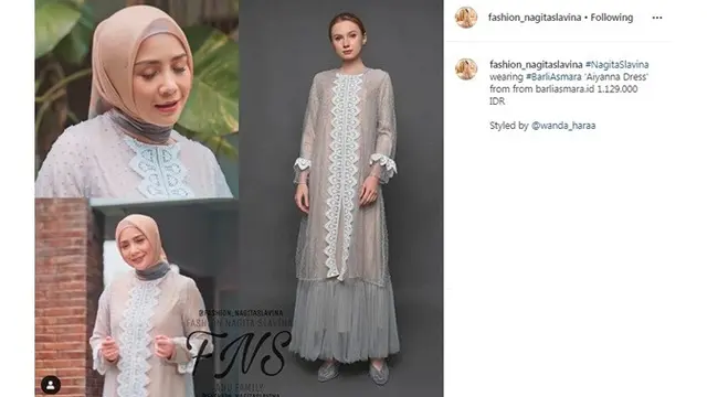 7 Inspirasi Busana Lebaran Ala Nagita Slavina, Simpel dan Elegan