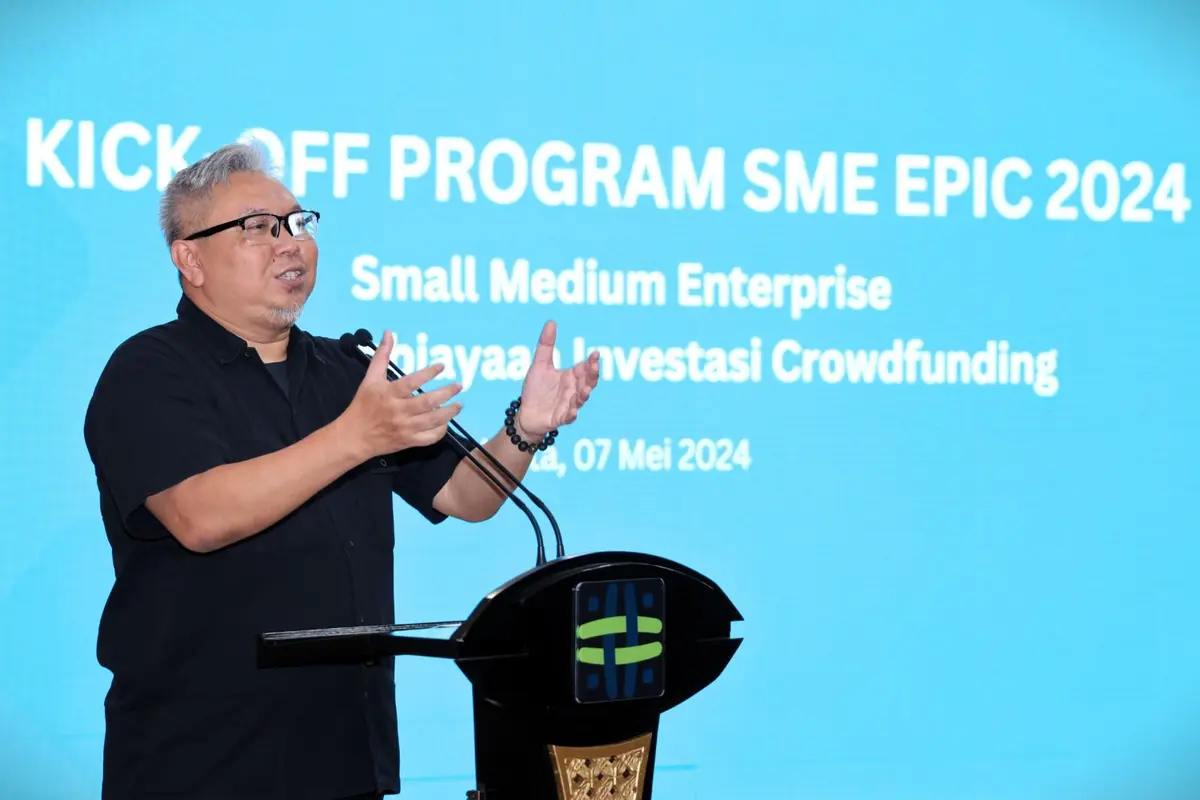 Kementerian Koperasi dan UKM (KemenKopUKM) bekerja sama dengan Yayasan Inovasi Teknologi Indonesia (INOTEK) melakukan Kick Off Program SME EPIC (Small Medium Enterprise Expo Pembiayaan Investasi Crowdfunding) 2024. (Foto: Liputan6.com/Tira Santia)