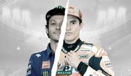 Valentino Rossi dan Marc Marquez. (Bola.com/Dody Iryawan)