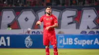 Pemain Persija Jakarta, Marko Simic saat laga lanjutan BRI Liga 1 2023/2024 antara Persija Jakarta melawan Barito Putera di Stadion Patriot Candrabhaga, Bekasi, Sabtu (07/10/2023). (Bola.com/Bagaskara Lazuardi)