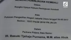 
Beredar surat pengajuan Peninjauan Kembali (PK) untuk Mantan Gubernur DKI Jakarta, Basuki Tjahaja Purnama alias Ahok yang ditujukan pada Mahkamah Agung terkait kasus penodaan agama.