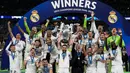 Keunggulan Real Madrid diawali lewat gol cantik Dani Carvajal pada menit ke-74. (AP Photo/Frank Augstein)