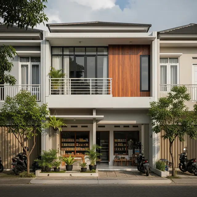 Model Rumah Minimalis Depan Ada Toko