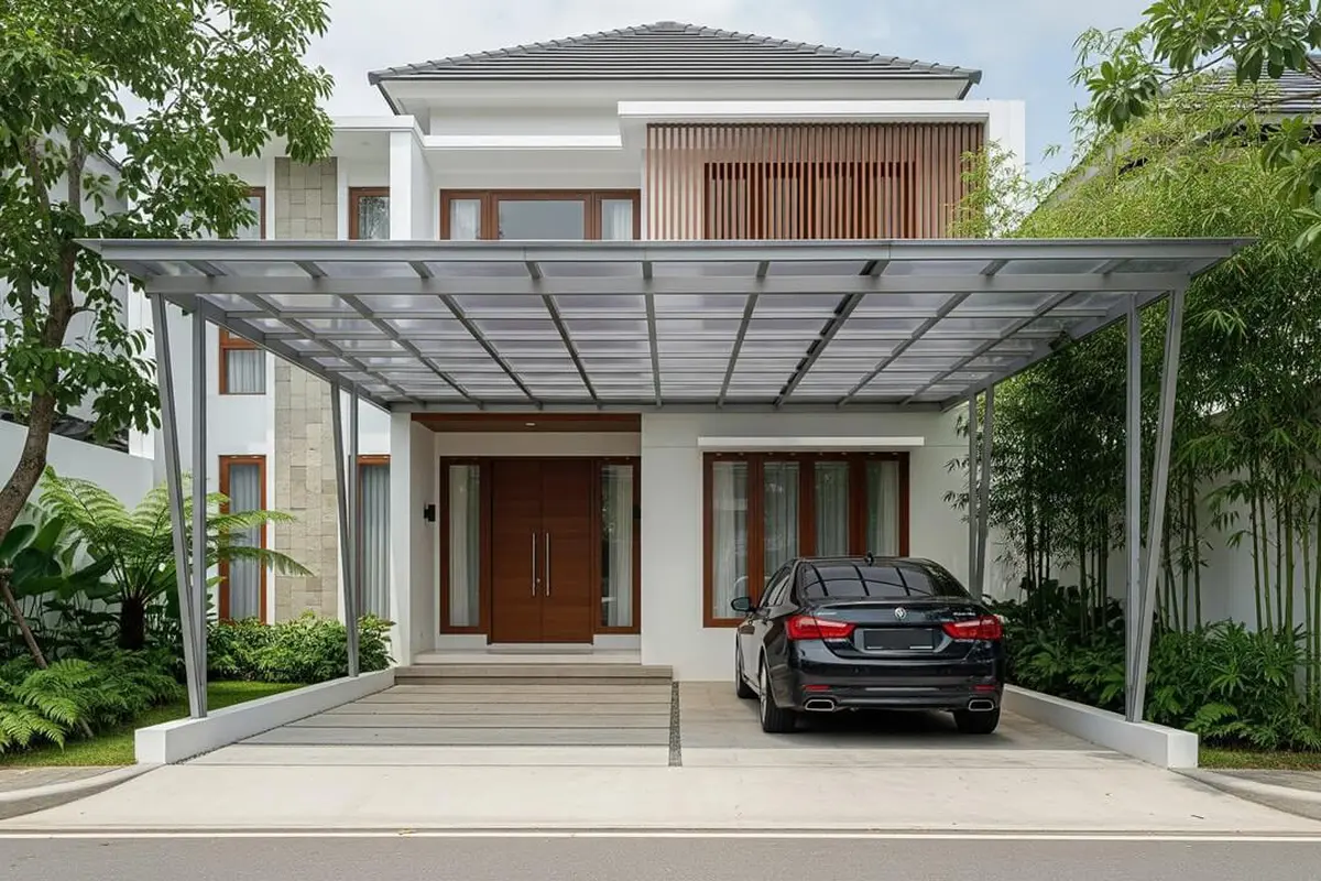 Inspirasi Carport Hemat Tempat tapi Terlihat Luas