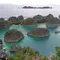 Pengunjung berada di Pulau Piaynemo di Kabupaten Raja Ampat, Papua Barat. Pulau Piaynemo juga sering disebut sebagai Pulau Wayag kecil. (Liputan6.com/Zulfi Suhendra)