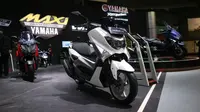 Deretan sepeda motor Yamaha Maxi hadir di acara Indonesia Motorcycle Show (IMOS) 2018. (Herdi Muhardi)
