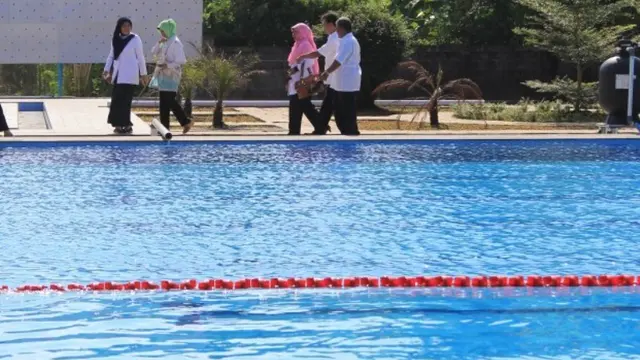 Venue cabang selam kolam pada PON 2016 di Cirebon.