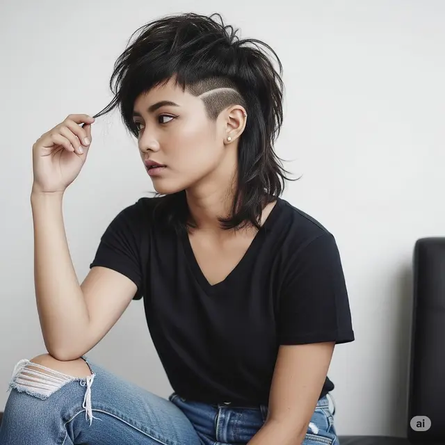 Ide Potong Rambut Pendek Aesthetic. Foto: Gemini