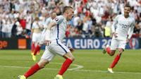Jamie Vardy saat samakan skor di laga Inggris vs Wales (Reuters)