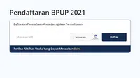 Program Bantuan Pemerintah bagi Usaha Pariwisata (BPUP) 2021.