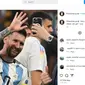 Lewat Instagram resmi FIFA World Cup @fifaworldcup, diposting foto mega bingang Lionel Messi melambaikan tangan. Hal ini menanggapi agenda Timnas Indonesia vs Argentina pada Juni 2023 (dok:&nbsp;@fifaworldcup)