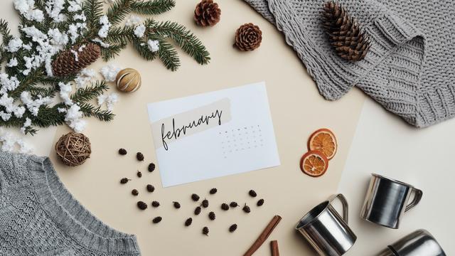 Ilustrasi bulan Februari