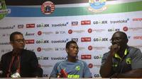 Pelatih Barito Putera, Jacksen F. Tiago dalam konferensi pers seusai laga melawan Persija Jakarta, Sabtu (22/4/2017) di Stadion Patriot, Bekasi. (Bola.com/Wiwig Prayugi)