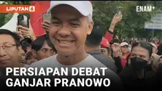 PERSIAPAN SEBELUM DEBAT, GANJAR TEMUI WARGA PLUIT SAMBIL OLAHRAGA