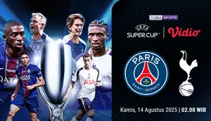 Siaran Langsung UEFA Super Cup PSG vs Tottenham eksklusif di Vidio (Sumber dok. vidio.com)