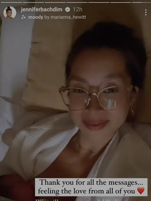 Jennifer Bachdim melahiran anak keempatnya. (Foto: Instagram Stories/jenniferbachdim)