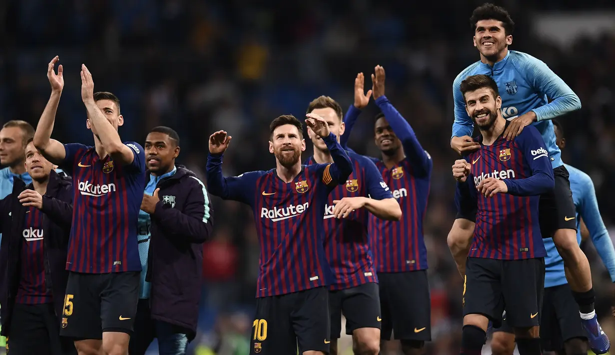 1. Barcelona memiliki rating bintang lima dengan overall rating 86. (AFP/Oscar Del Pozo)