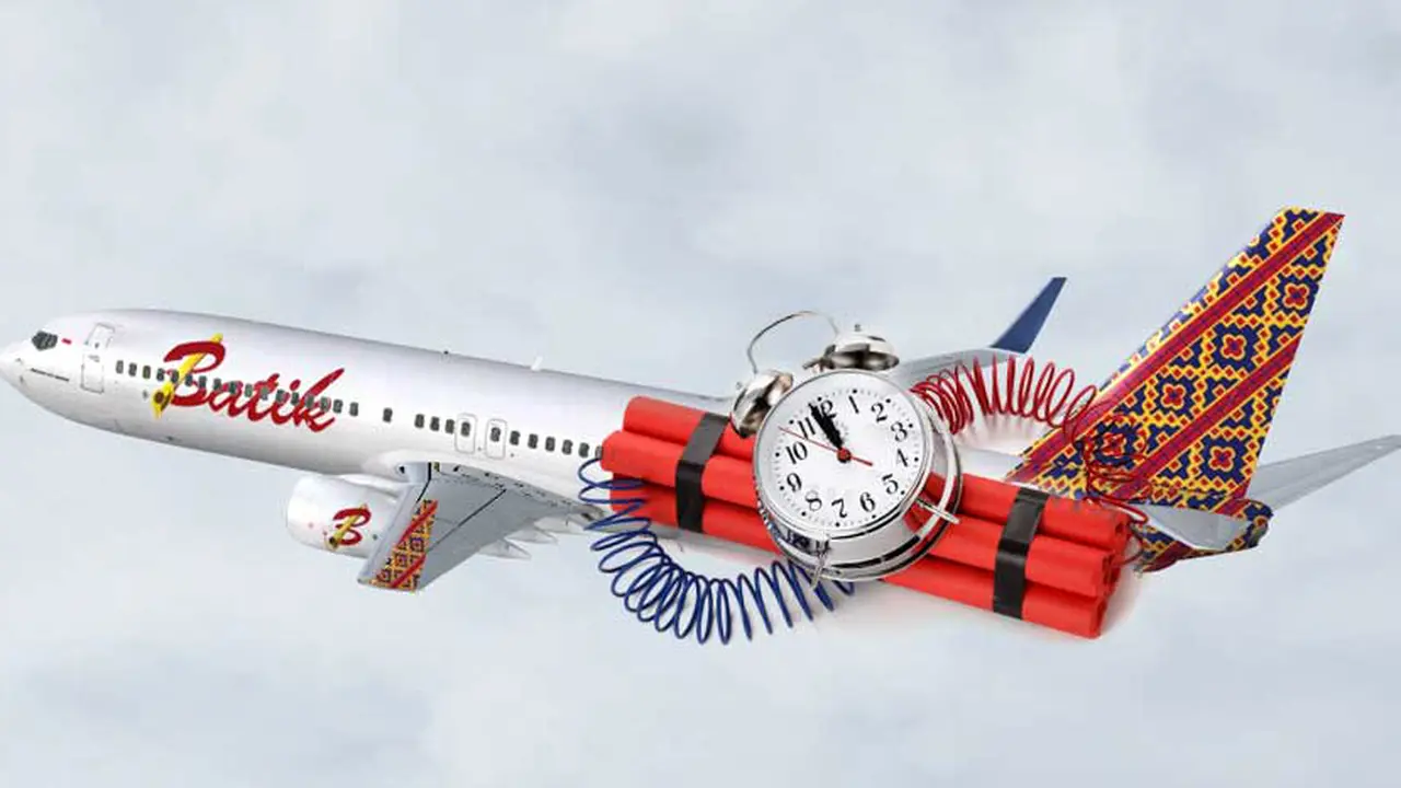 Ilustrasi Ancaman Bom Pesawat Batik Air