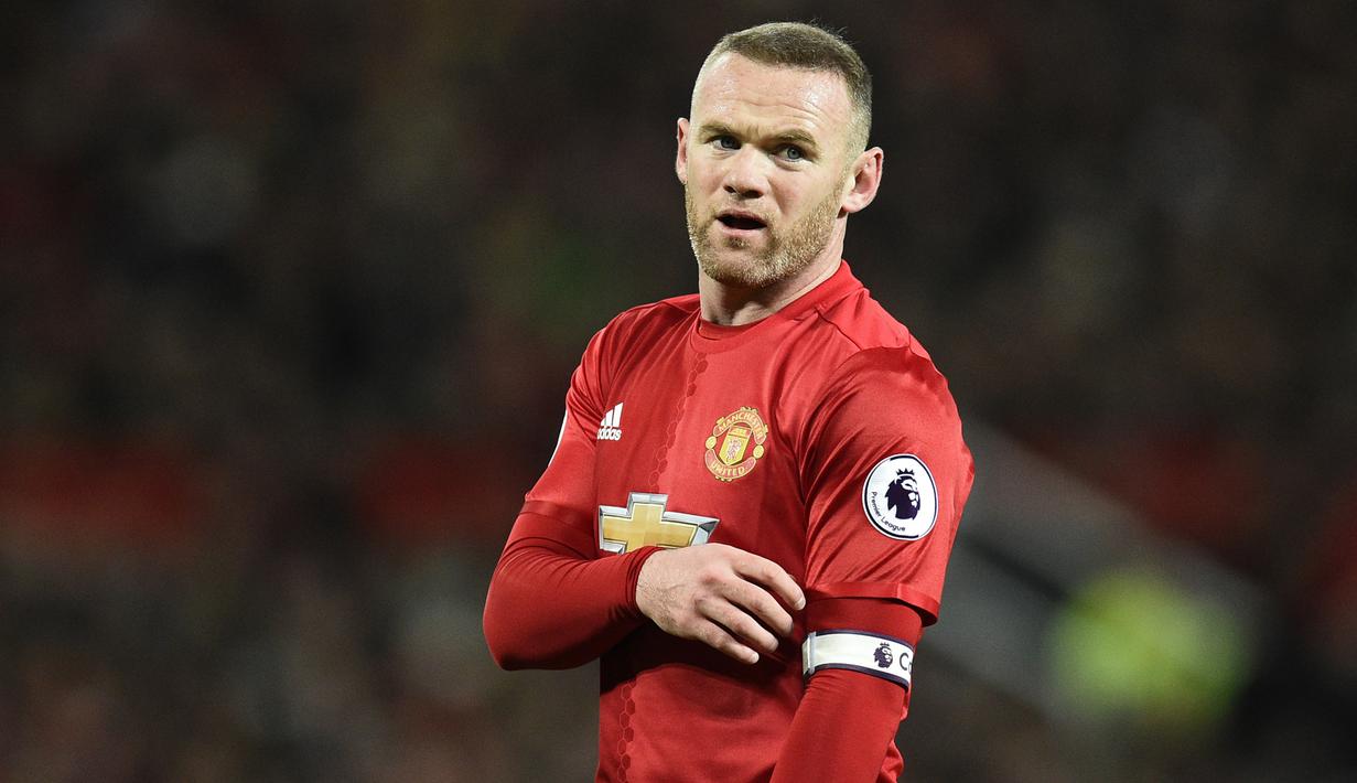5. Wayne Rooney - Rooney merupakan kapten Manchester United pada tahun 2014-2017. Sebagai kapten, Rooney juga suskse membawa Manchester United menjuarai Liga Europa musim 2016/2017. (AFP/Oli Scarff)