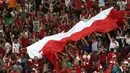 Dukungan ratusan suporter Indonesia pun tak cukup membantu. (Bola.com/Arief Bagus)