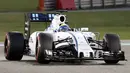  Felipe Massa dari tim Williams beraksi dengan catatan waktu 1 menit 28,684 detik pada sesi pertama hari ke-4 tes pramusim di Sirkuit Catalunya, Barcelona, Spanyol, Kamis (25/2/2016). (EPA/Ali Haider)