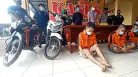 Polres Serang Kota Tangkap Pelaku Curanmor Bersenjata Api. (Selasa, 15/06/2021). (Liputan6.com/Yandhi Deslatama).