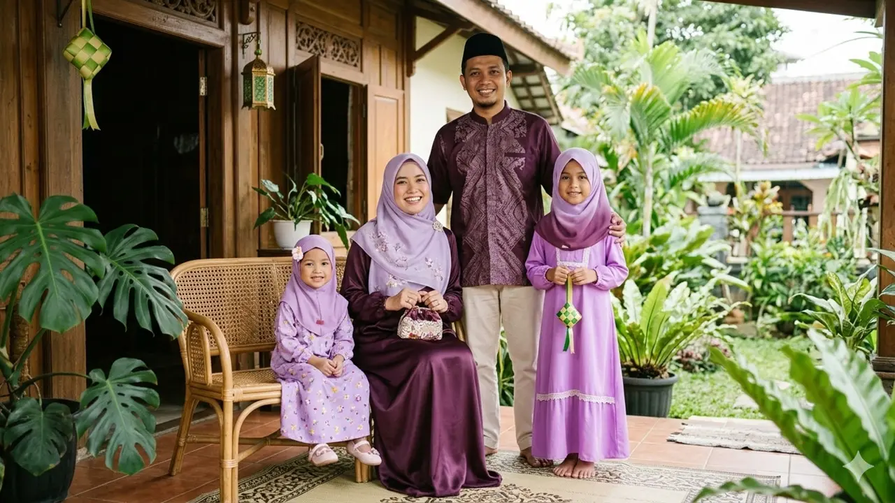 Model Seragam Keluarga Beda Warna