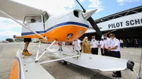 Peresmian Seaplane Ampibhian Operation di Hanggar Alpha API Banyuwangi, Senin (18/10/2021). (Dian Kurniawan/Liputan6.com)
