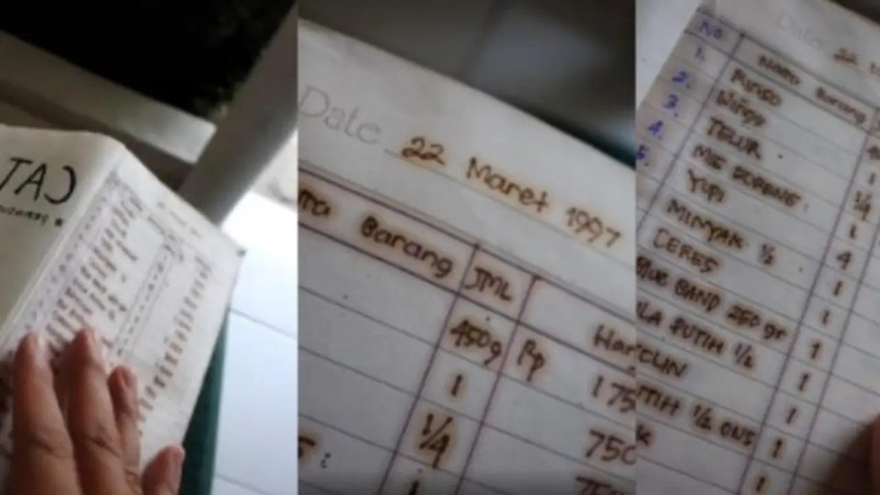 Viral Daftar Harga Sembako Tahun 1997, Biaya Per Barangnya Curi Perhatian