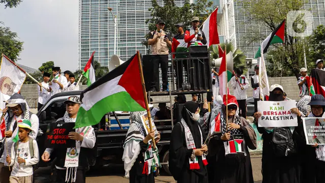 Aksi Peringatan ke-76 Tahun Nakba di Depan Kedubes AS