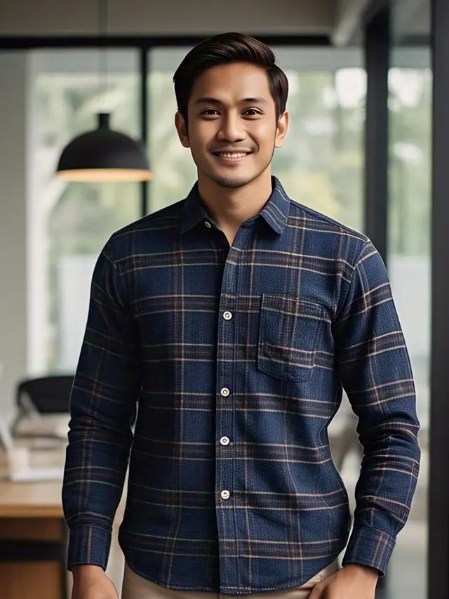 Model Oufit Kerja Lengan Panjang Pria