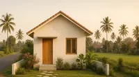 10 Model Rumah Sederhana Ukuran 5x7 di Kampung, Minimalis dengan Taman Kecil di Depan