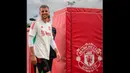 Pemain Manchester United, Mason Mount, hadir dalam latihan perdana jelang mengarungi musim 2023/2024 yang berlangsung di Carrington, Jumat (7/7/2023). (Twitter/@ManUtd)