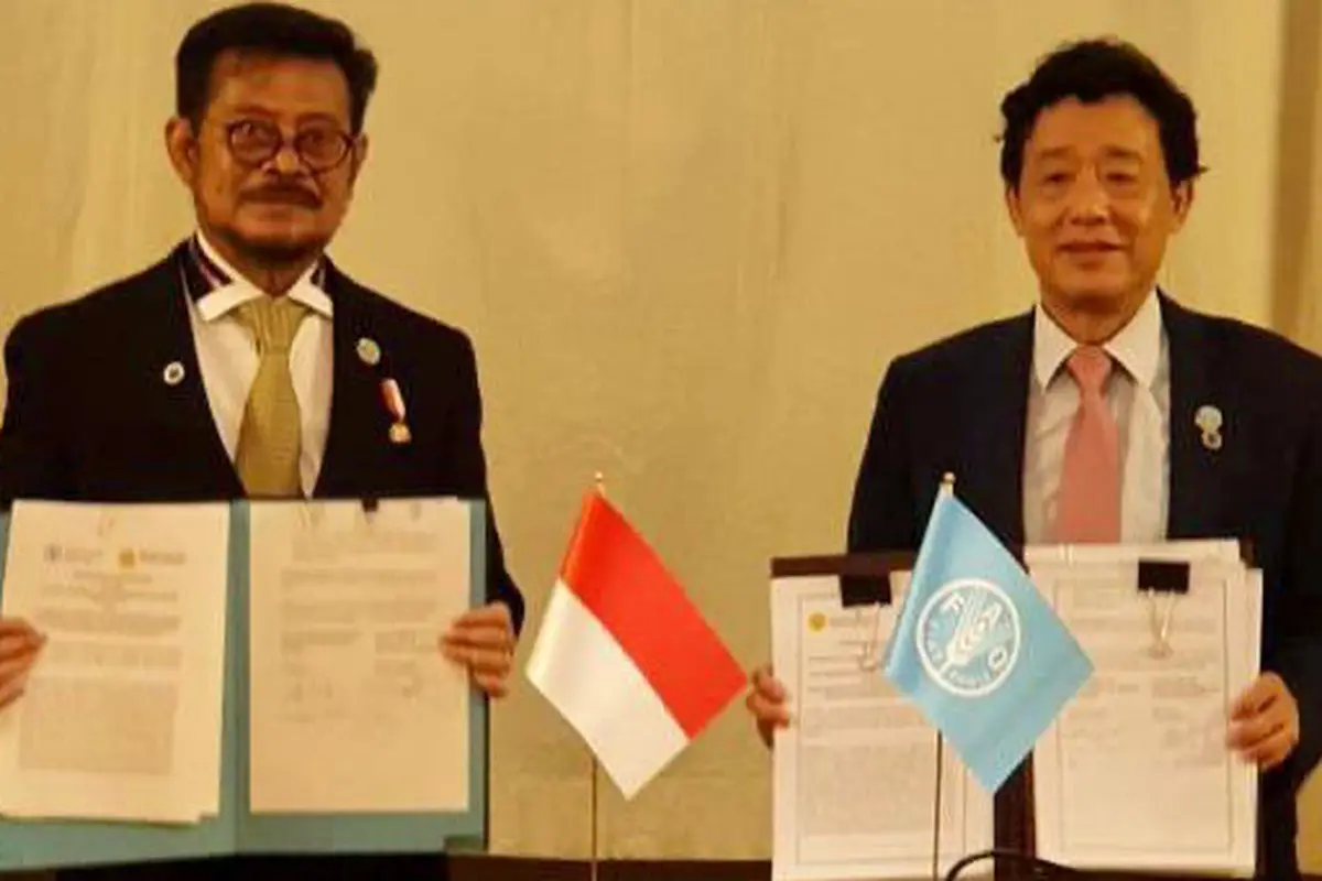 Perkuat Leadership Indonesia di Kancah Internasional, Mentan SYL Teken MoU dengan FAO
