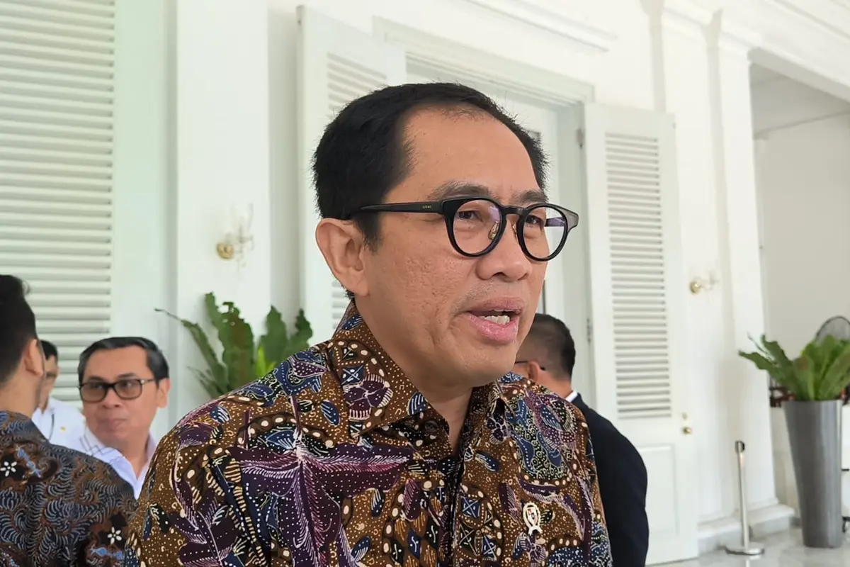 Wakil Menteri Perindustrian (Wamenperin) Faisol Riza di Balai Kota DKI Jakarta, Rabu (15/10/2025). (Liputan6.com/Winda)