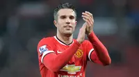 2. Robin van Persie - Penampilan apik van Persie membuat Manchester United tertarik untuk melabuhkannya dari Arsenal pada 2012. Selama tiga tahun membela Manchester United, van Persie menyumbangkan 58 gol dari 105 penampilannya. (AFP/Oli Scarff)