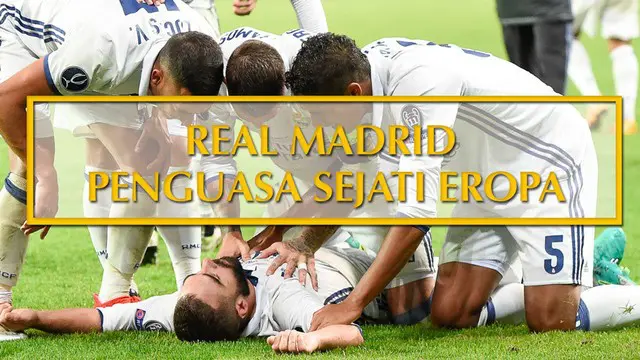 Video Real Madrid menang 3-2 atas Sevilla di Piala Super Eropa 2016. Dani Carvajal mencetak gol kemenangan di babak perpanjangan waktu.