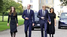 Pangeran William, Kate Middleton, Pangeran Harry, Meghan Markle (Foto: Chris Jackson/Pool Photo via AP))
