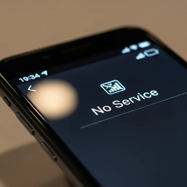 Pesan No Service pada Smartphone (AI Generated)