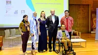 Seminar Big Ideas, Ask Me Anything: Para Pegiat Disabilitas Menjawab Pertanyaan Besar di Kedutaan Besar Australia di kawasan Kuningan, Jakarta Selatan, 10 Desember 2019. (Liputan6.com/Asnida Riani)