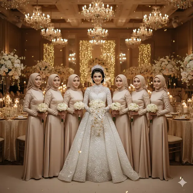 Model Baju Bridesmaid (Foto: Gemini AI)