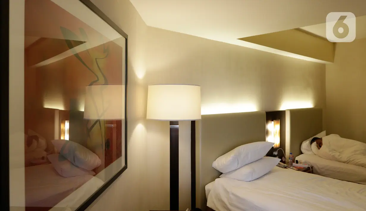 Suasana kamar dari tempat Timnas Indonesia U-22 menginap di Hotel Jen Manila by Shangri-La yang terletak di daerah Pasay, Sabtu (23/11/2019). Hotel bintang 4 tersebut akan menjadi tempat menginap tim Garuda Muda selama ajang SEA Games 2019. (Bola.com/ M Iqbal Ichsan)