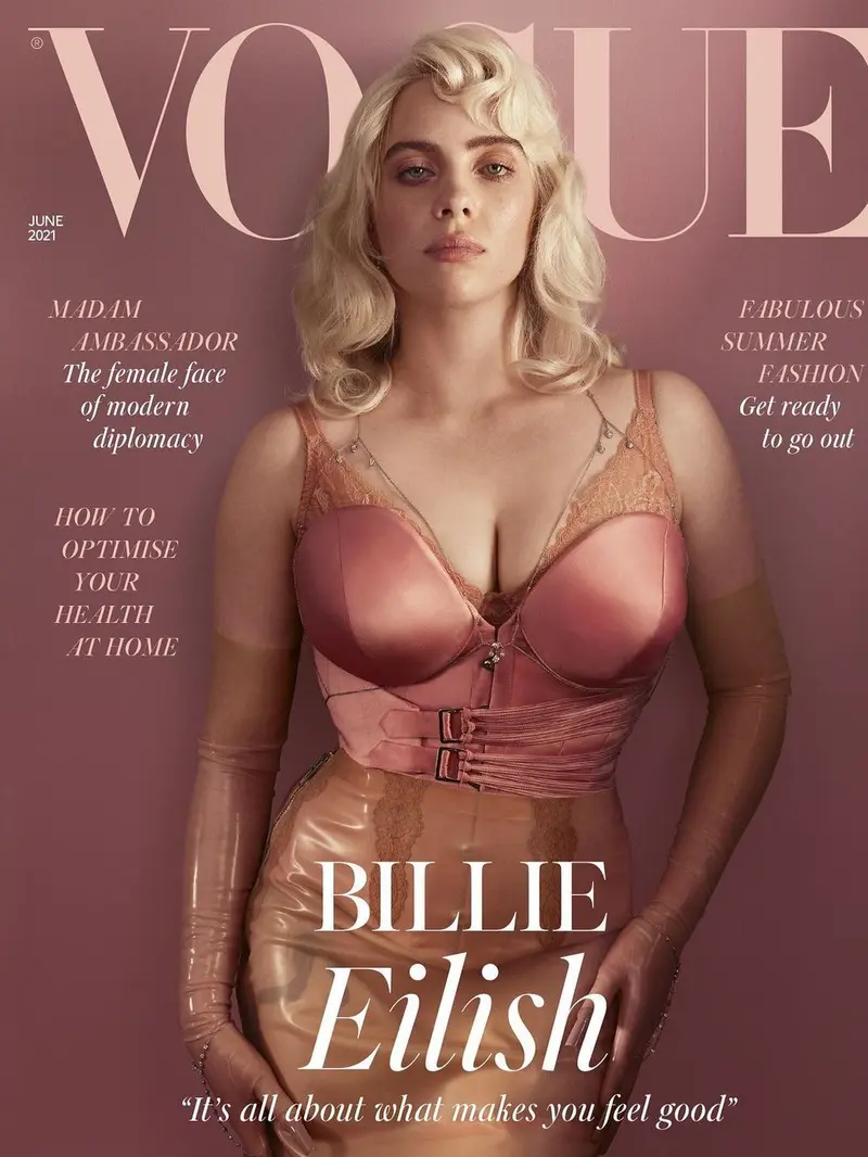 Lebih Dewasa, Billie Eilish Tampil Seksi Era Abad 20-an di Sampul Majalah