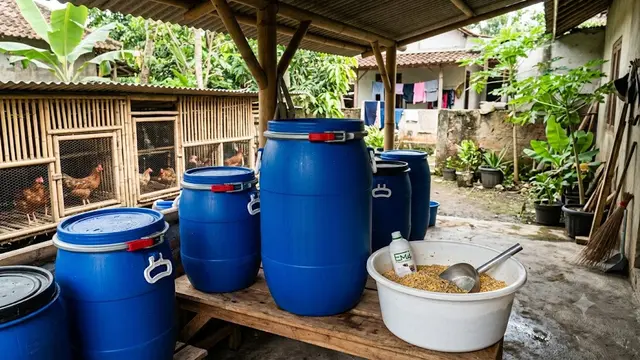 Cara Menyimpan Pakan Fermentasi agar Awet hingga 30 Hari/AI Generated