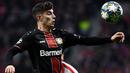1. Kai Havertz (Leverkusen) - Performa Havertz memang luar biasa sejak musim lalu dan musim ini. Pemain asal Jerman ini dikabarkan sudah mendapat tawaran dari tujuh klub dan satu di antaranya adalah Liverpool.(AFP/Oscar Del Pozo)