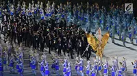 Kontingen India melintas saat pembukaan Asian Games 2018 di Stadion Utama Gelora Bung Karno (SUGBK), Jakarta, Sabtu (18/8). Asian Games 2018 diikuti 45 negara. (Merdeka.com/Imam Buhori)