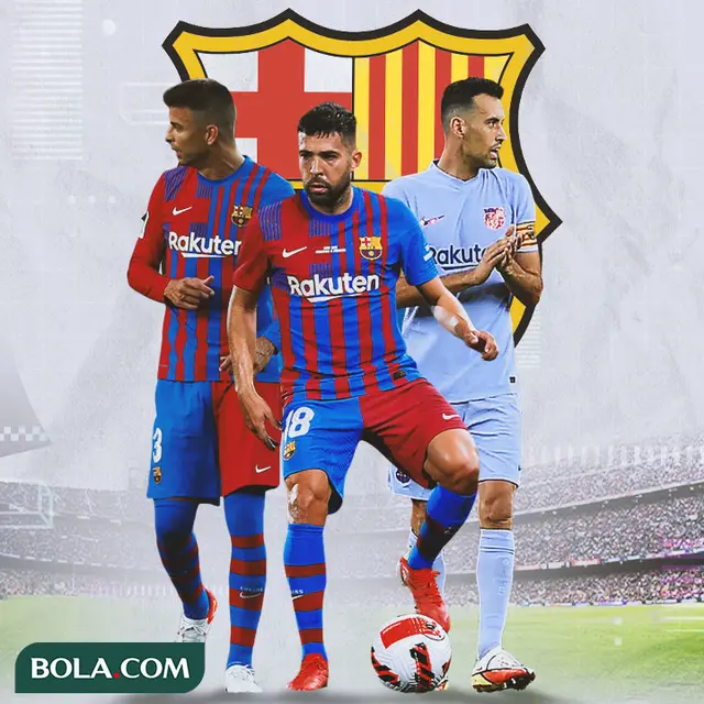 Barcelona - Gerard Pique, Jordi Alba, Sergio Busquets