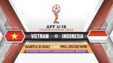 Berita video promosi siaran langsung Timnas Indonesia Vs Vietnam di Piala AFF U-19, Sabtu malam (2/7/22)